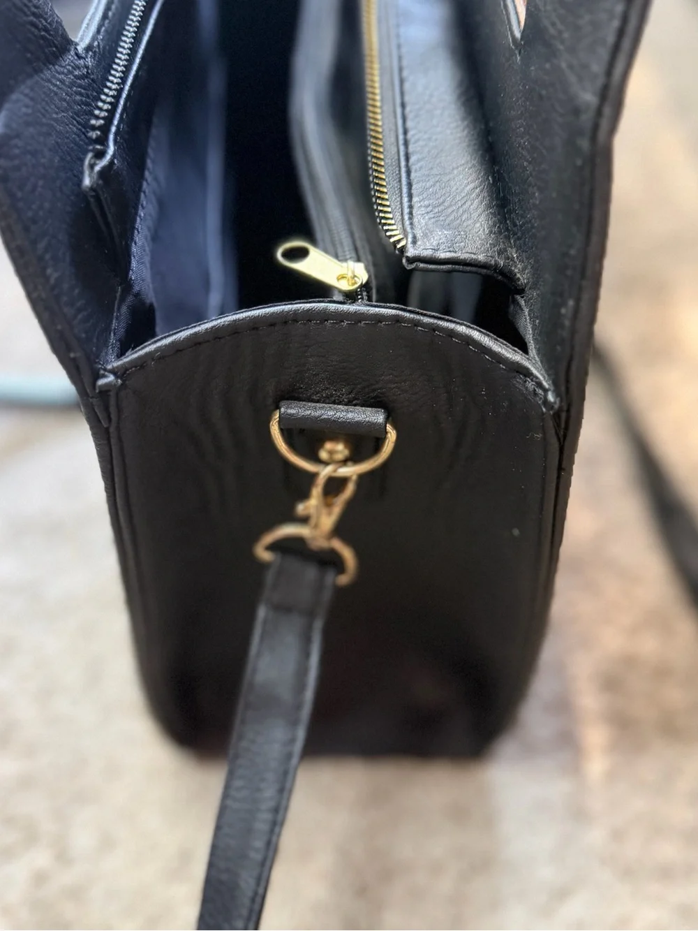 Leather Skull-Embossed Satchel Bag in Black and Multicolor